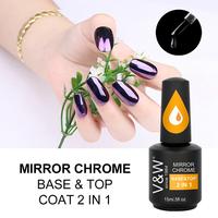 Mirror Chrome Glitter Pigment Base & Top 2in1 gel polish