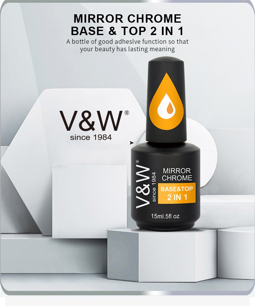 VW-Mirror Chrome Base Top 2 In 1 | Uv Gel Polish Wholesale | Uvled Gel Polish