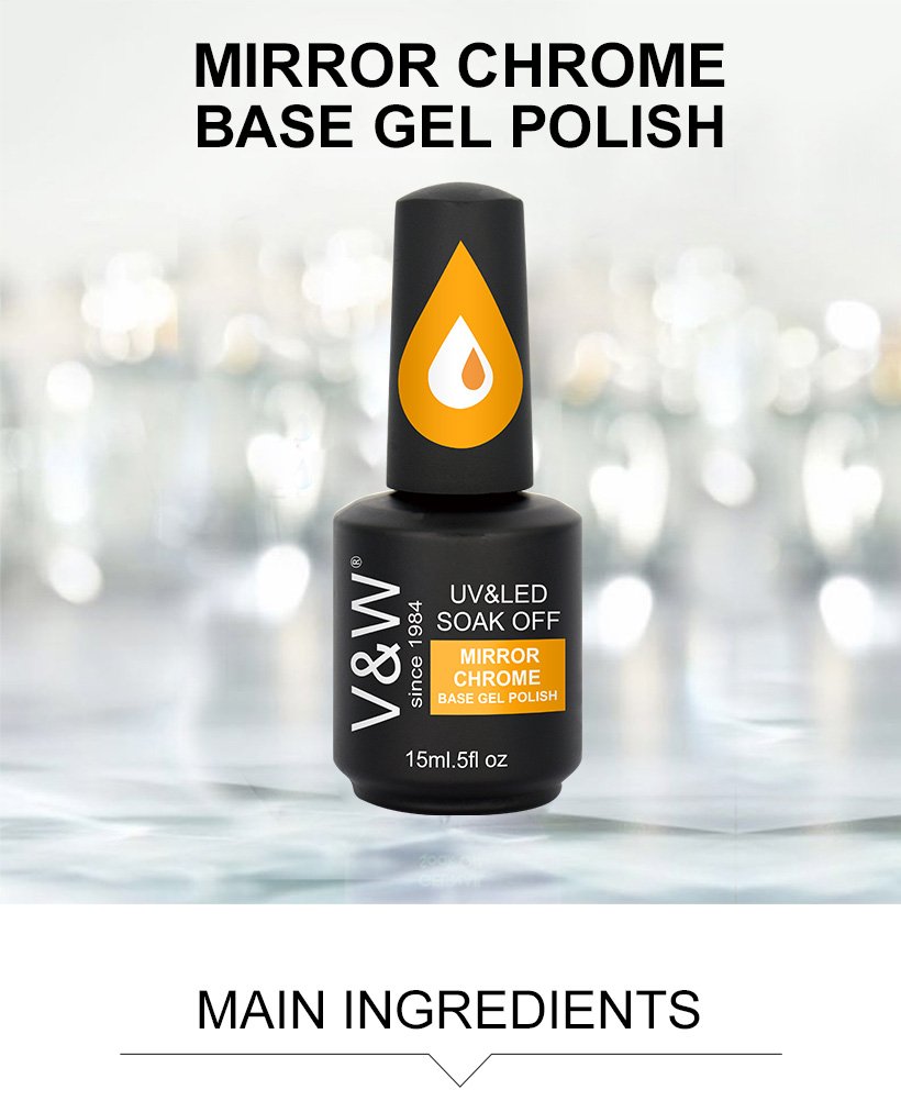 VW-Mirror Chrome Base Gel Polish | Uvled Gel Polish | Vw Gel Polish