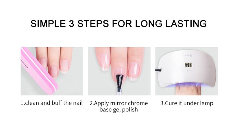 VW-Mirror Chrome Base Gel Polish | Uvled Gel Polish | Vw Gel Polish-4