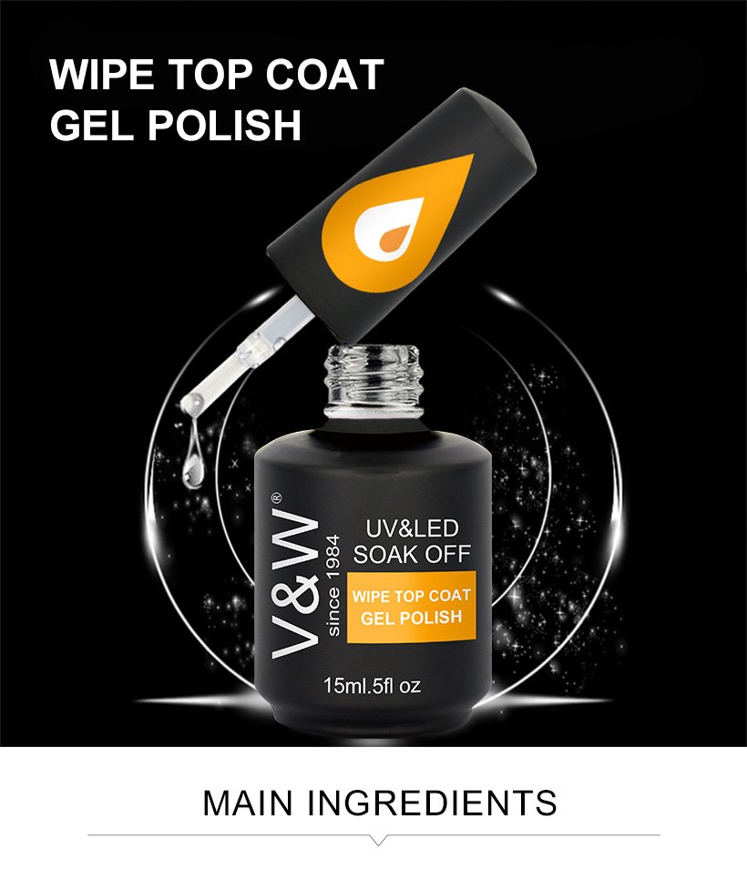 VW-Wipe Top Coat Gel Polish | Uvled Gel Polish | Vw Gel Polish