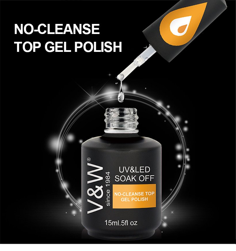 VW-No-cleanse Top Gel Polish | Gel Polish Manufacturer | Uvled Gel Polish