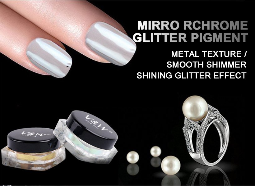 VW-Mirror Chrome Glitter Pigment | Gel Polish Wholesale | Uvled Gel Polish