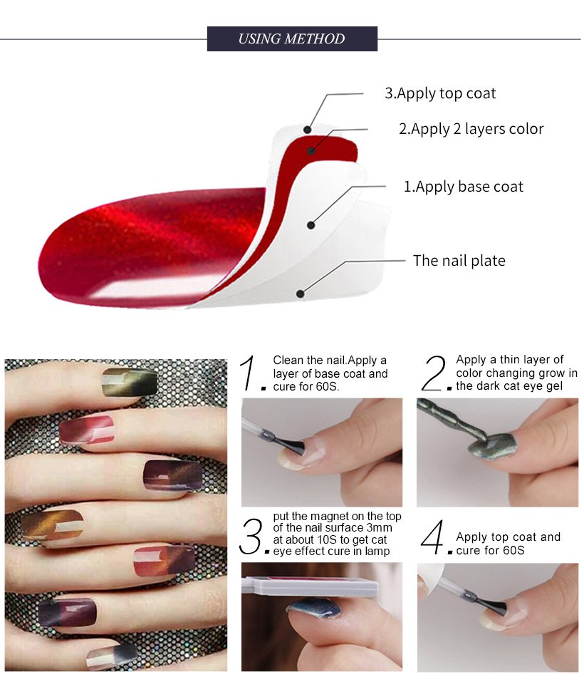 VW-Professional Gel Polish Wholesale Color Changing Glow In The Dark Cat Eye-10