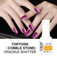 Marble Texture Effect Nail Art Polish Gel Crackle Shatter UV Gel Nail Polish