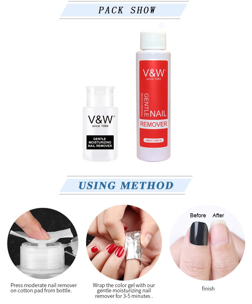 VW-Find Nail Polish Remover Care Tools Nail Art Polish Cleanser Remover Gentle-4