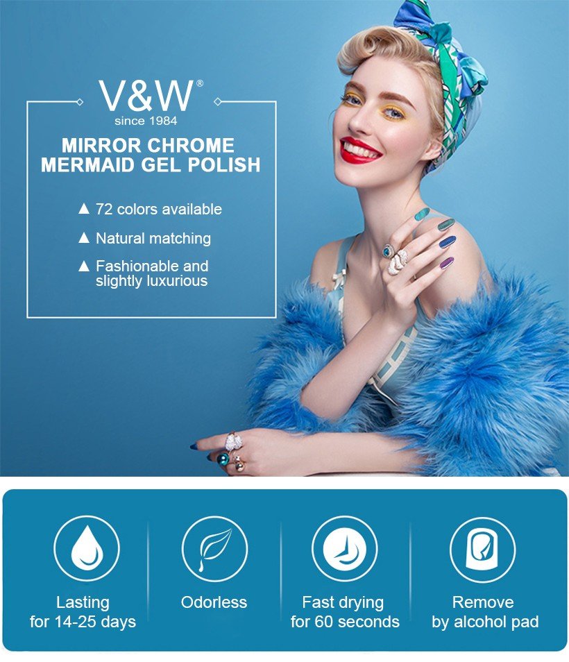 VW-Find Mirror Chrome Mermaid Gel Polish Gel Polish Wholesale From Vw Gel Polish-1