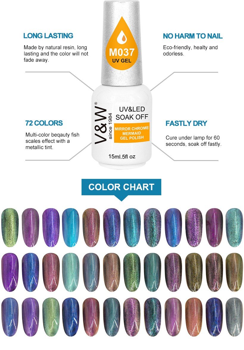 VW-Find Mirror Chrome Mermaid Gel Polish Gel Polish Wholesale From Vw Gel Polish-3