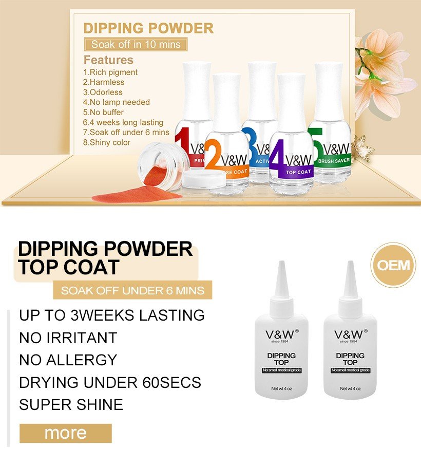 VW-Dipping Powder Top Coat | Nail Dip System | Dipping Acrylic Powder