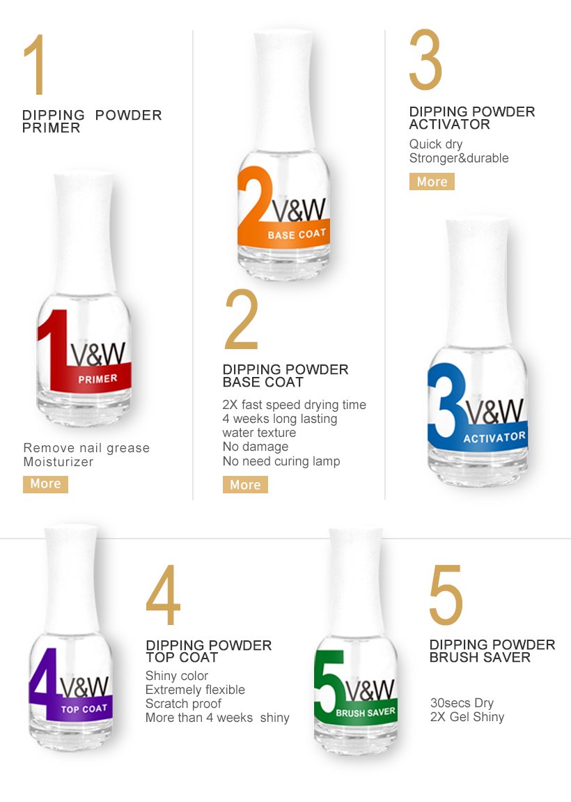 VW-Find Dipping Powder Base Coat Nail Salon Acrylic Powder From Vw Gel Polish-5