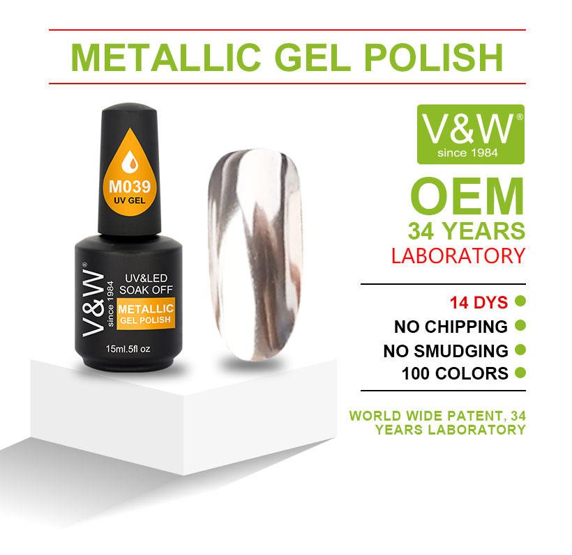 VW-Nail Art Aluminum Foil Mirror Effect Metal Color Metallic Nail Platinum-1