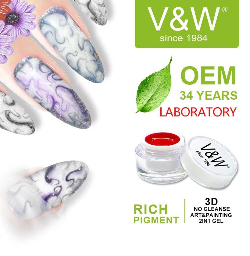 VW-3d No Cleanse Nail Art Painting 2 In 1 Gel | Uvled Gel Polish Manufacture-1