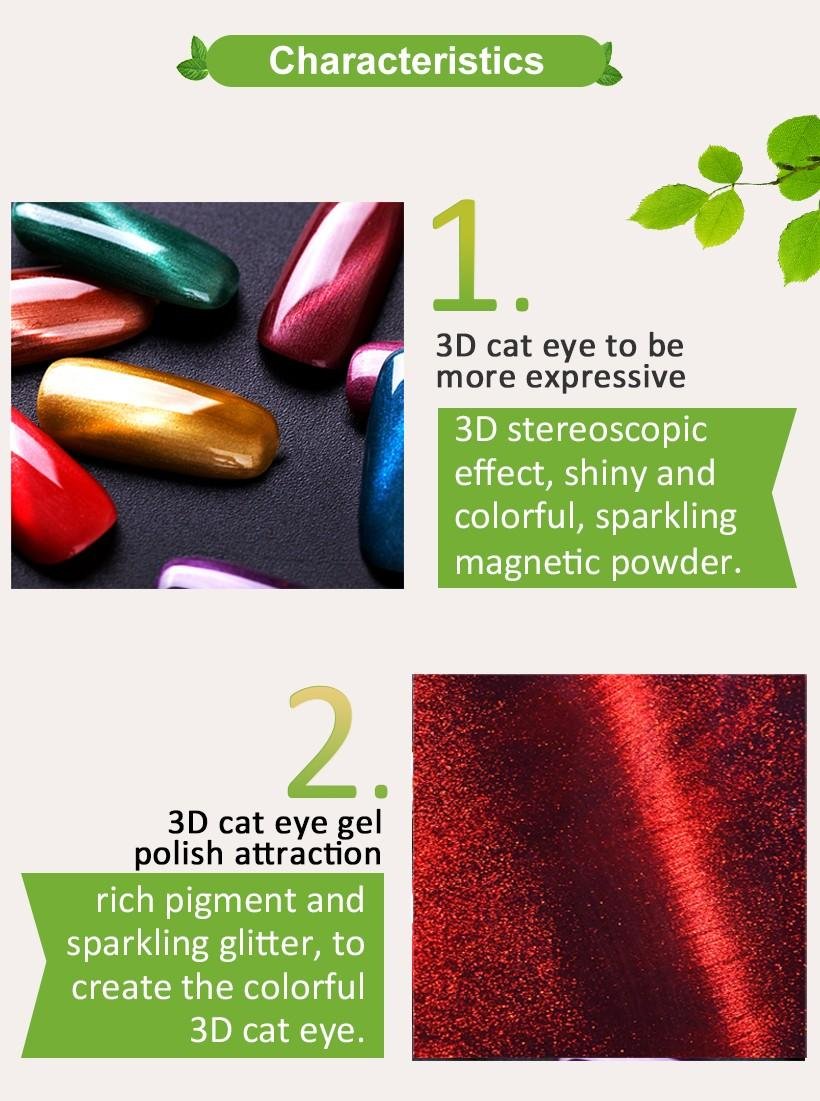 VW-Professional Uv Nail Varnish Magnetic 3d Cat Eye Chameleon Soak Off Uv-1