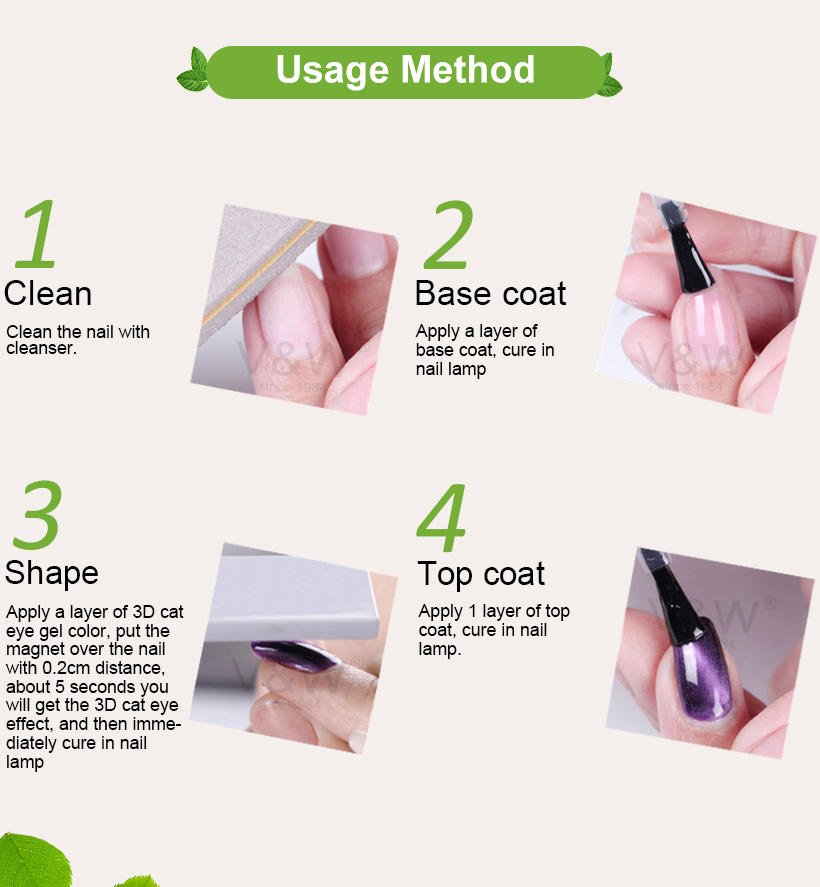 VW-Professional Uv Nail Varnish Magnetic 3d Cat Eye Chameleon Soak Off Uv-2