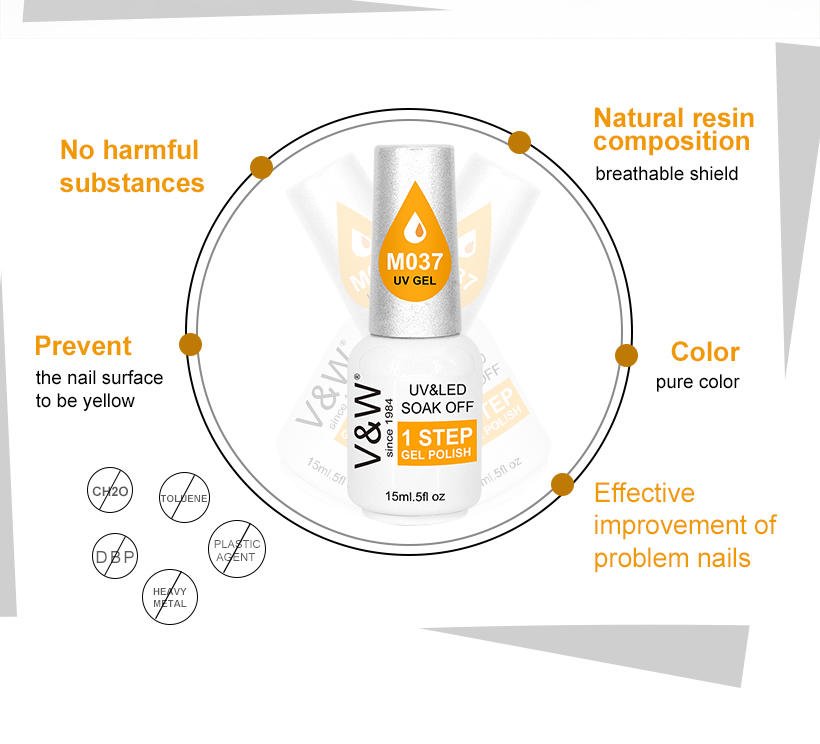 VW-One Step Gel Nail Polish No Base No Top Coat Gel Polish | Uvled Gel Polish-2